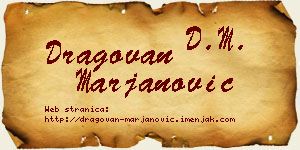 Dragovan Marjanović vizit kartica